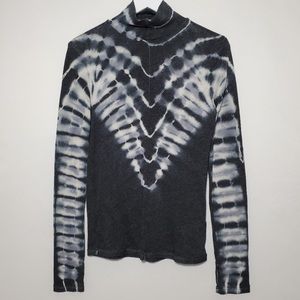 Free People psychedelic tie die turtle neck